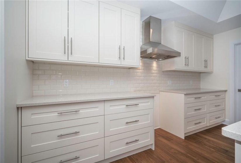 Custom finished kitchen cabinetry