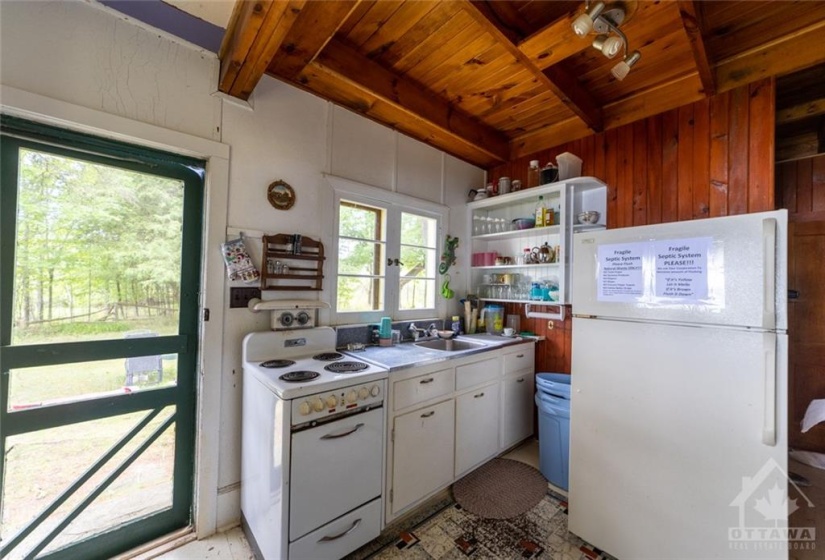 The kitchen in the 3 bedroom cottage