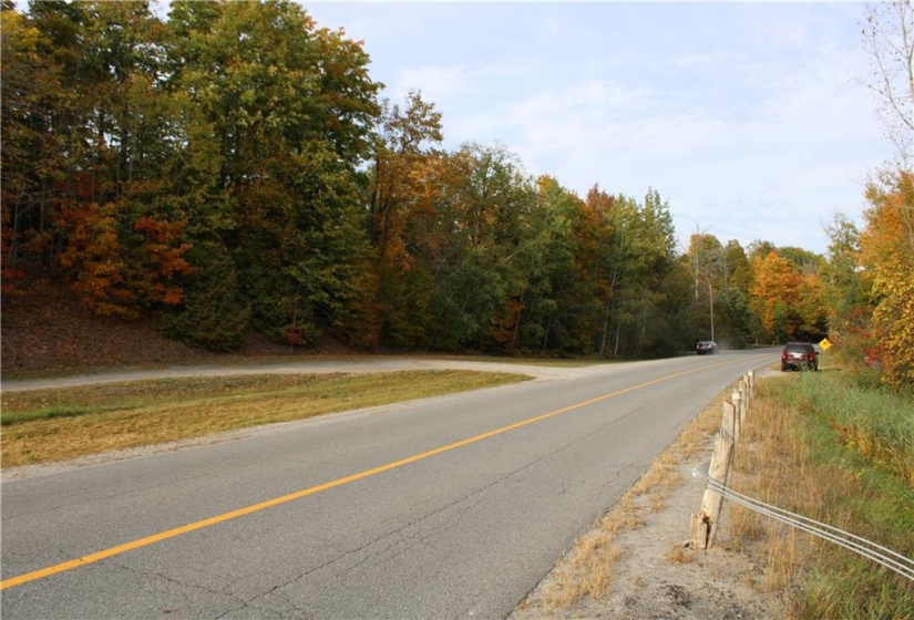 Looking east along Jochem Rd from main entrance to land.