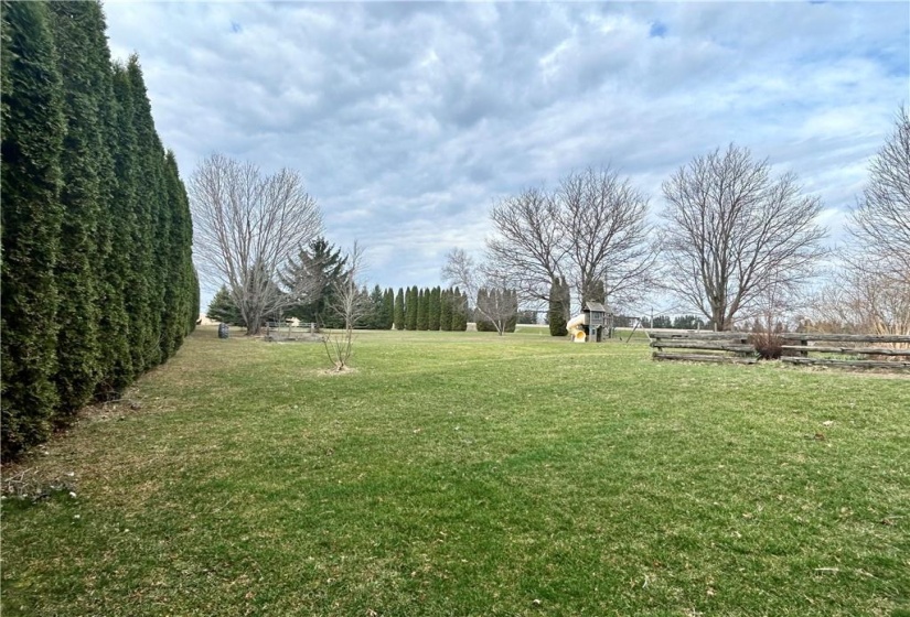 Large tree lined lot