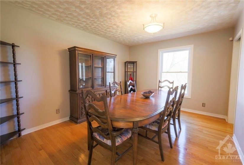 The large formal dinning room off the kitchen is the perfect place for entertaining