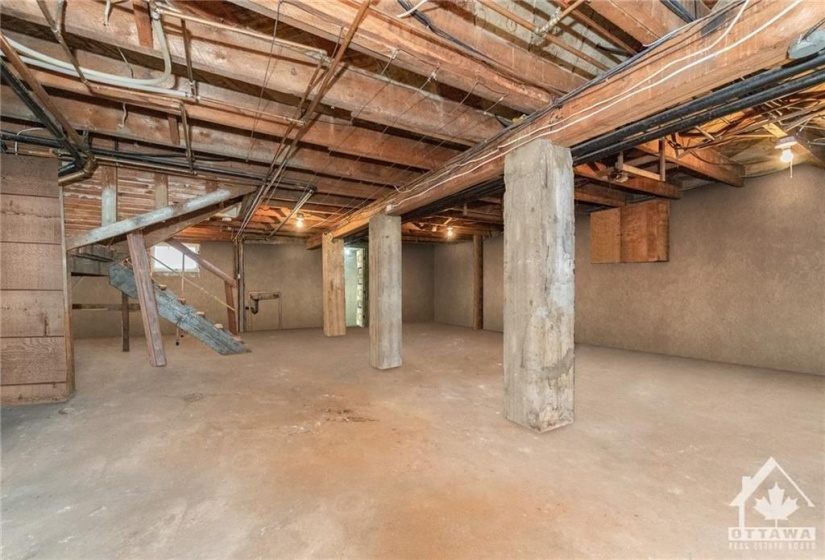 Basement virtually emptied to show the space without tenant possessions. Photos from previous listing.