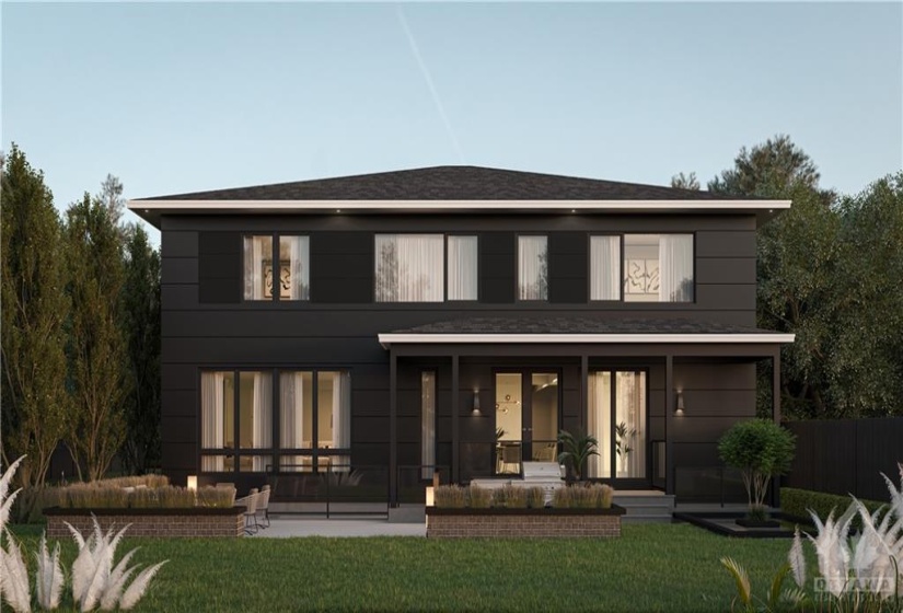 Rendering of exterior finishes and elevation. Design and finish may change without notice.