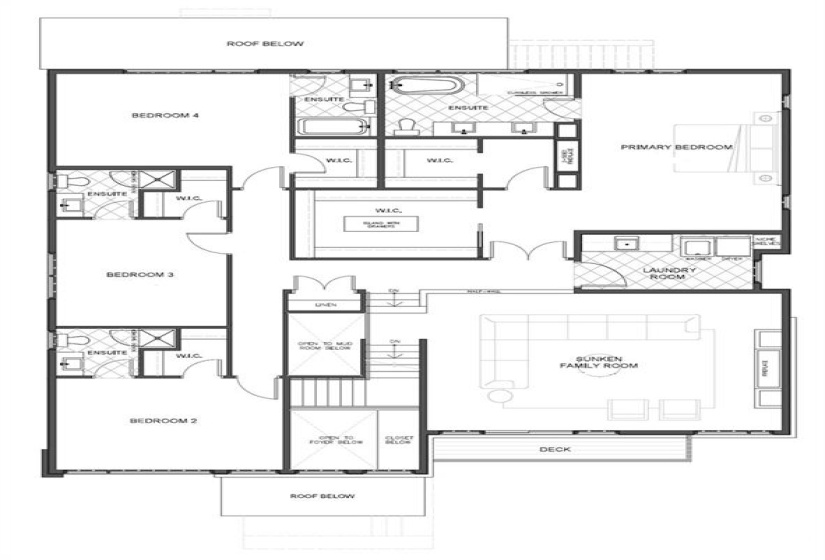 Example of second level layout. Floorplan may change without notice