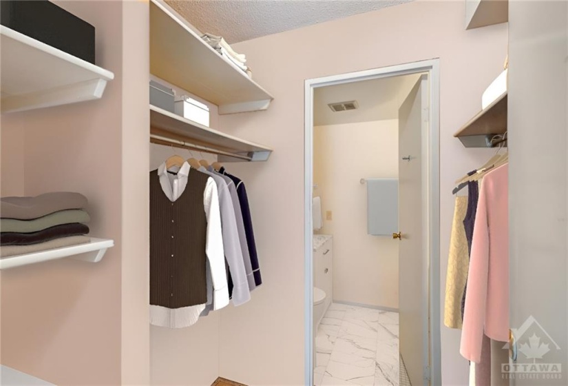 Walk in closet (Virtually Staged)