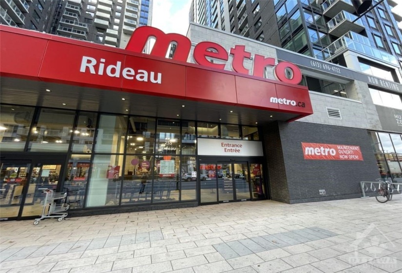 Enjoy the convenience of living across the street from the newly opened Metro Gourmet Grocery Store.