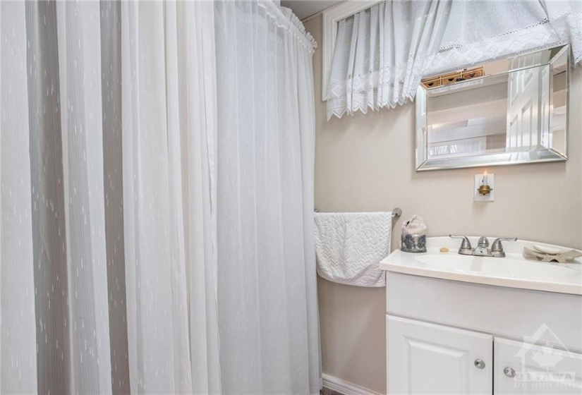 Lower level 3-piece bathroom in primary residence.