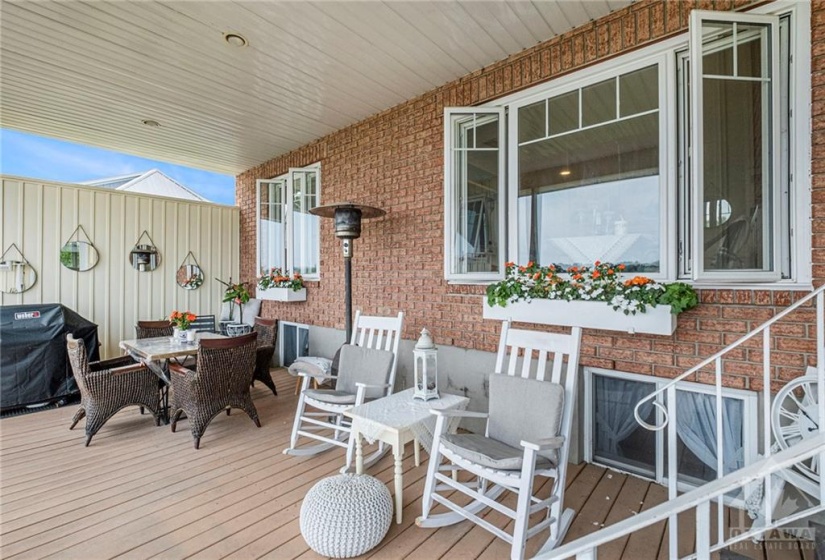 Patio area off main house. Roof is insulated so area could be converted to liveable space.