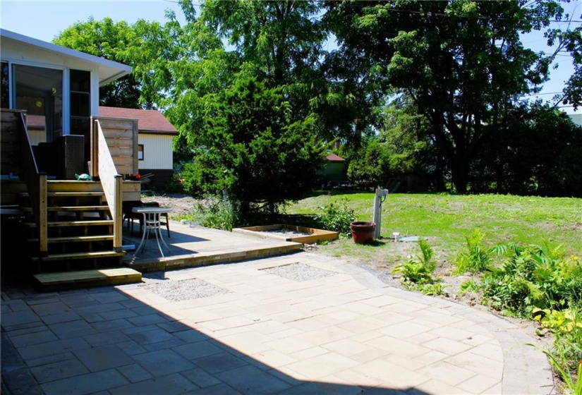 Backyard w/stone patio & new septic system