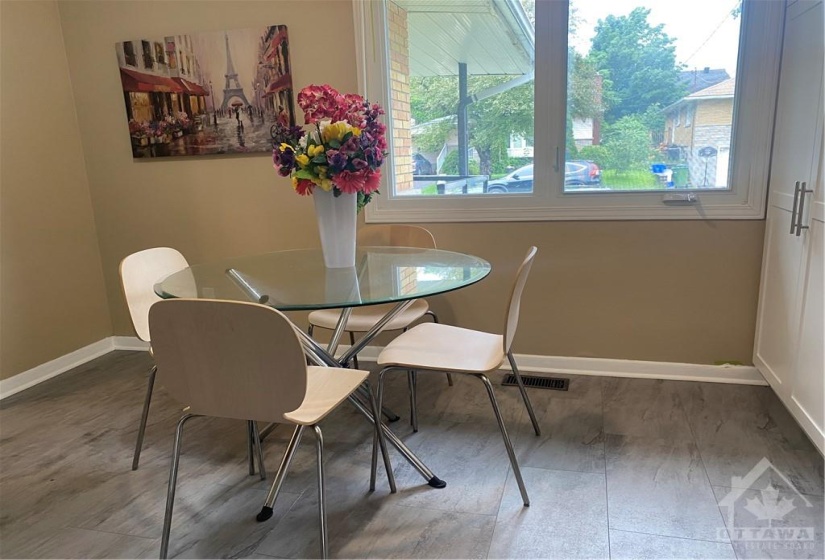 Dining Room with newer laminate flooring