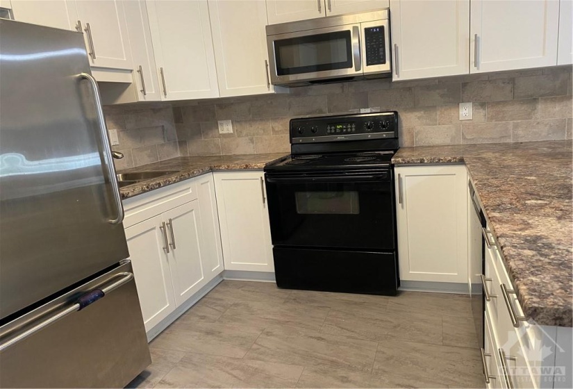 renovated white kitchen- nice counter space