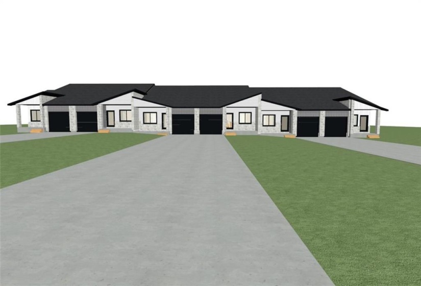 Virtual drawing of the 6 units exterior