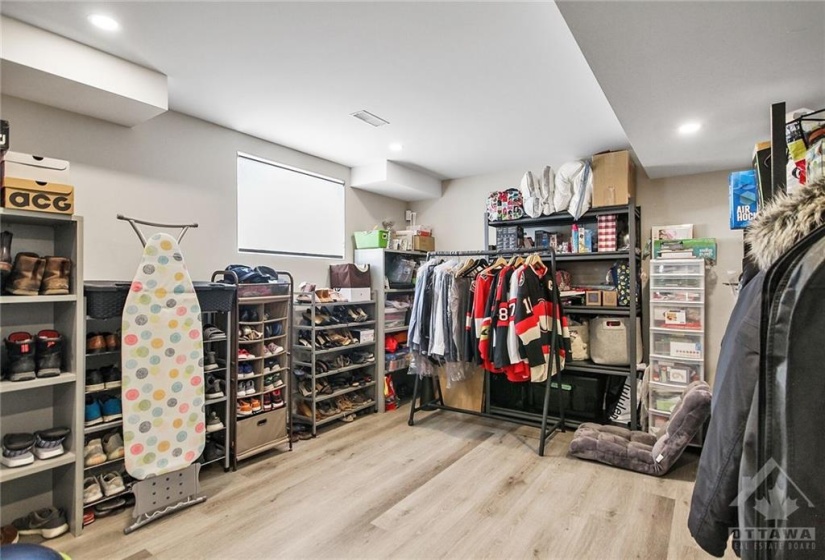 Basement bedroom (currently used as storage room)