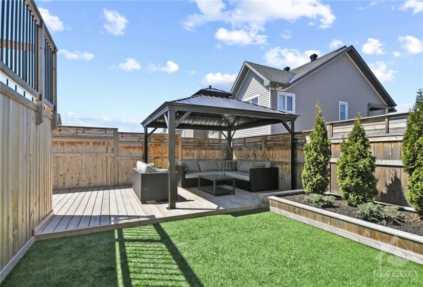 Synthetic turf and fully private and fenced