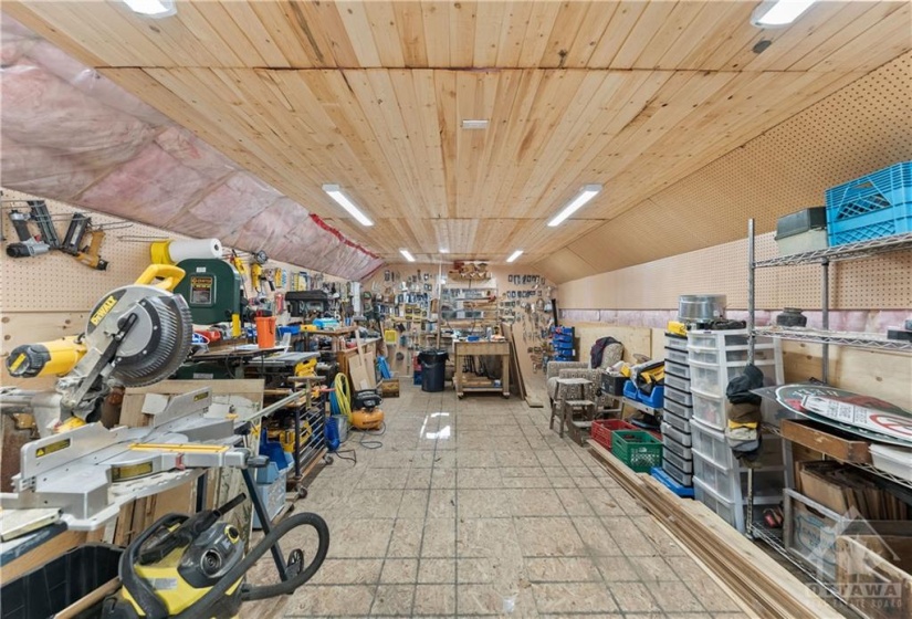 Workshop above garage