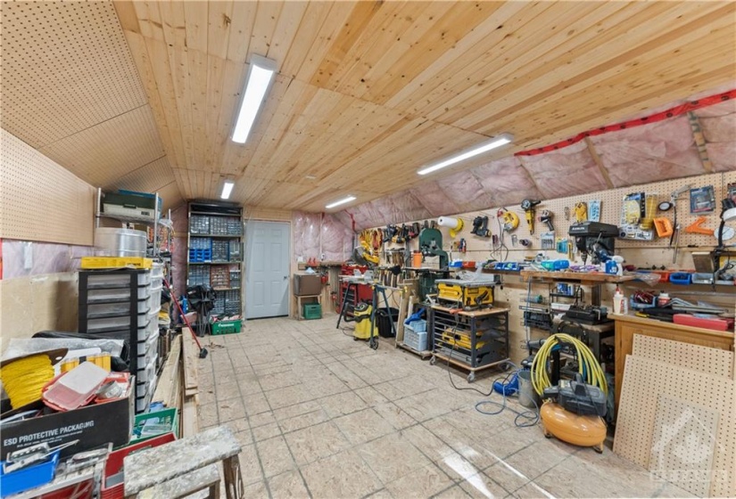 Workshop above garage