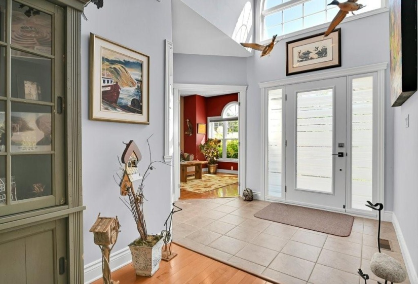 Front entrance with 16 foot ceilings