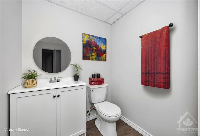 Basment powder room (virtually staged)