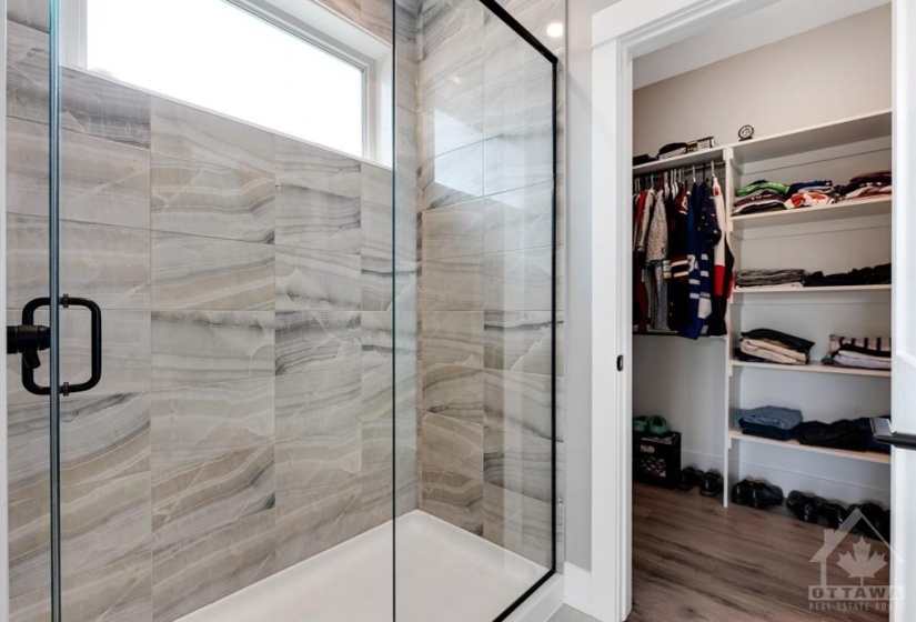 From ensuite, enter your walk-in closet