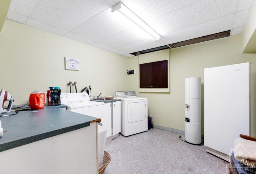 Lower level laundry room