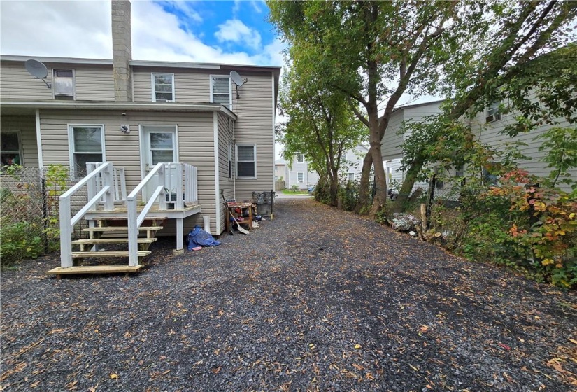 A large space for parking out back