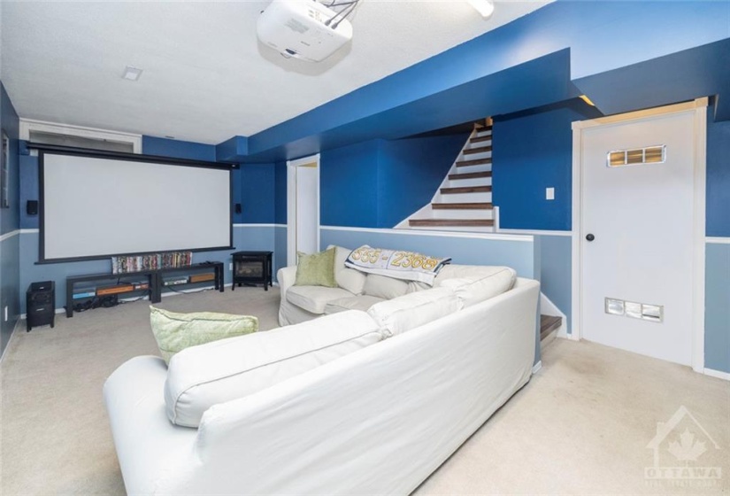 Fully finished basement with large rec room/movie room!