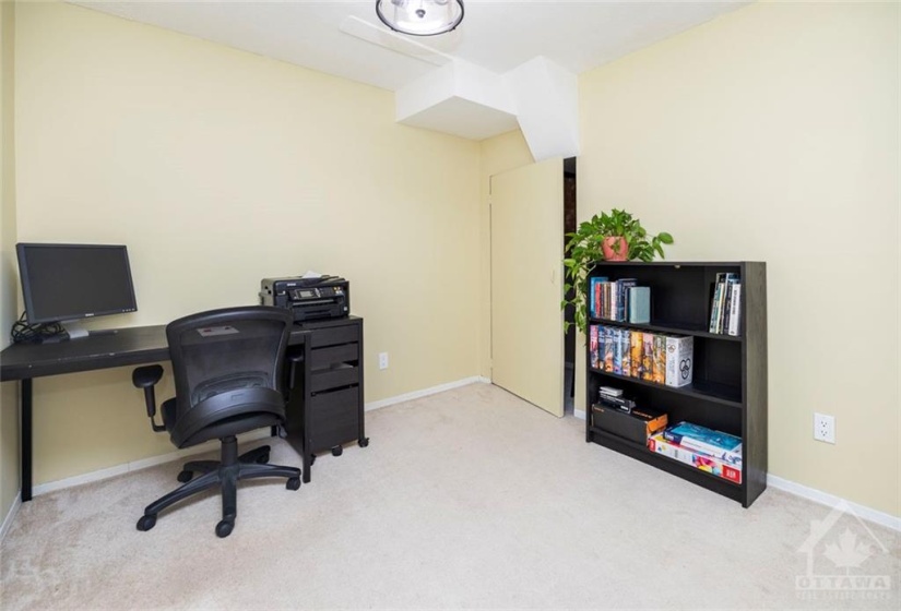 Also featured in the basement is an additional space for an office/room!