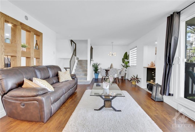 Open concept living/dining room