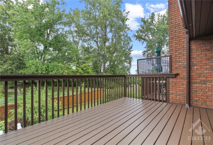 Rear deck 2013, offering panoramic of the glorious Ottawa River