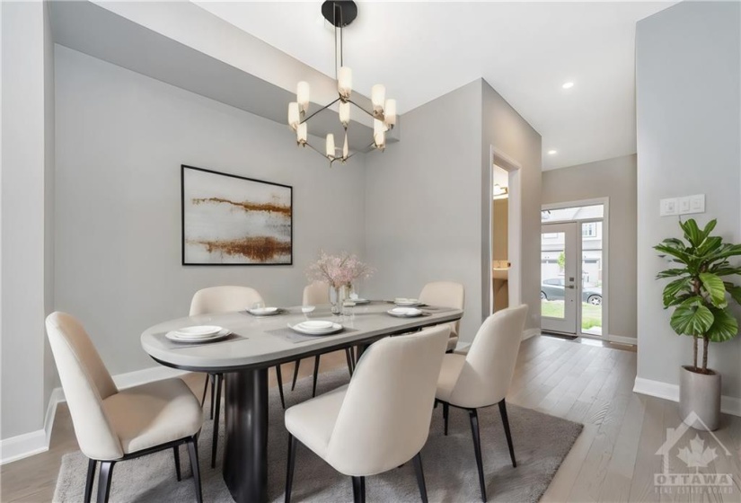 Dining room with virtual staging