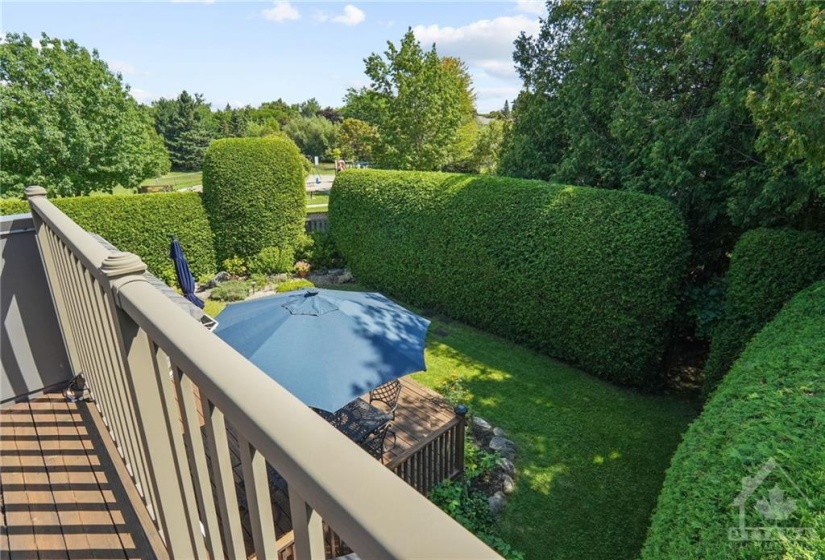 Enjoy your morning coffee on the Master bedroom sundeck.