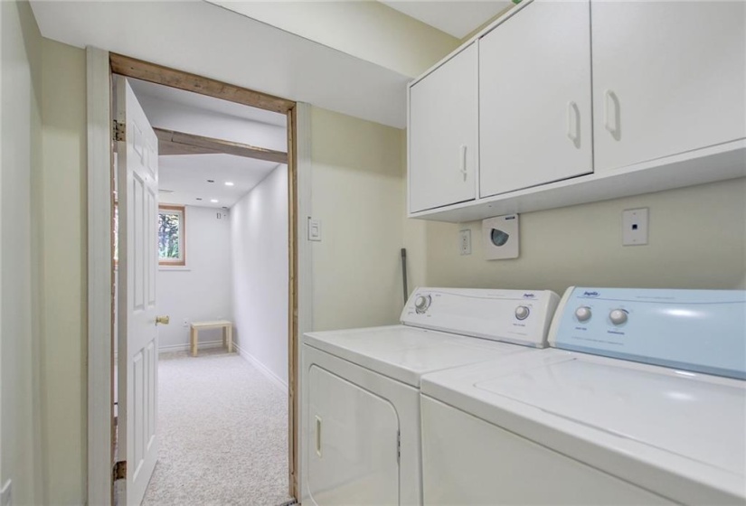 Lower level laundry room