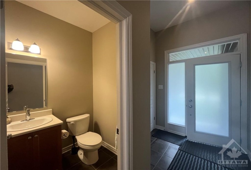 Foyer and powder room