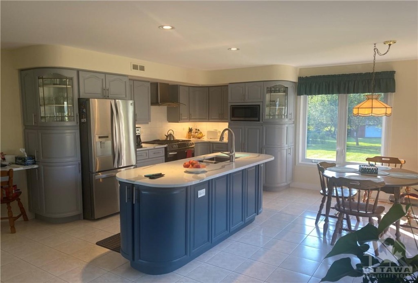 Kitchen and eating area