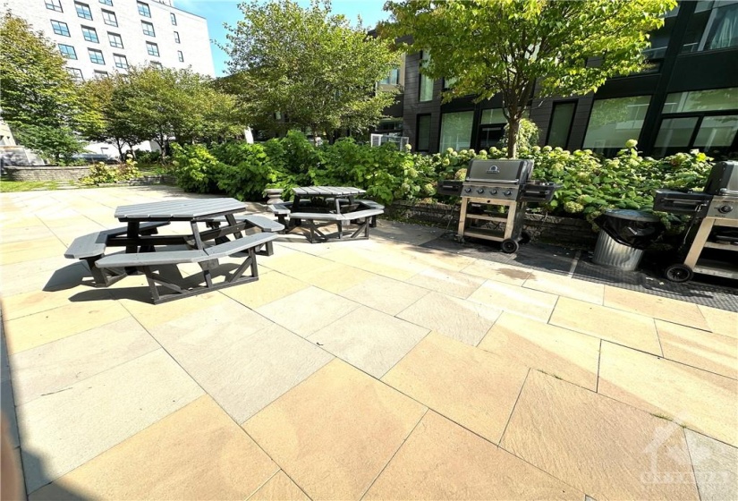 public patio on 2nd floor