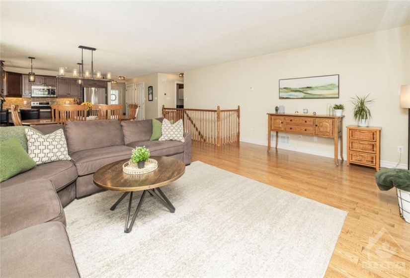 Living room with fireplace