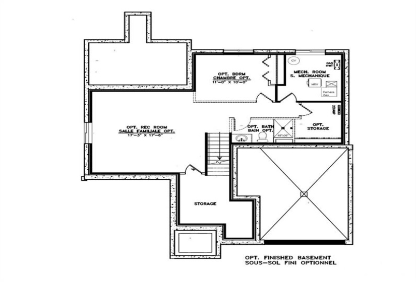 UNFINISHED BASEMENT