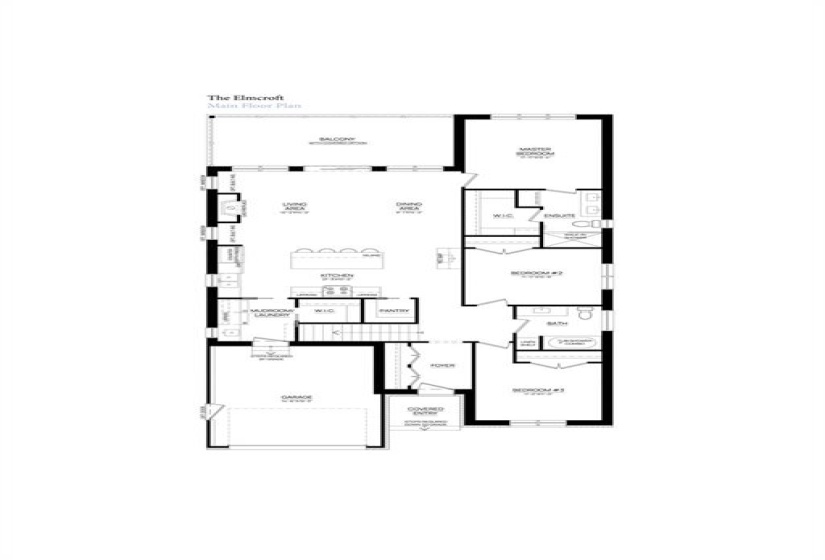 Main Floor Plan 3 Bedroom 2 Bathroom