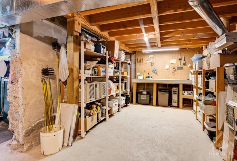 Lower level storage room