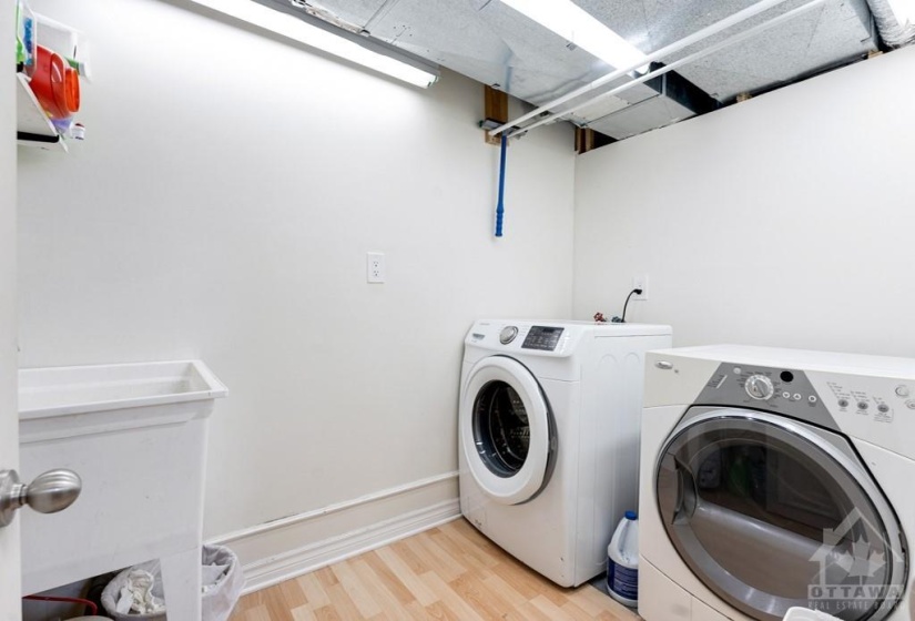 Lower level laundry room