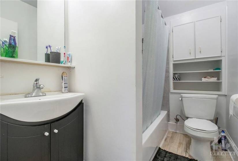 Upper unit bathroom