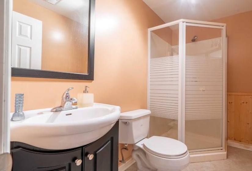 3 piece bathroom in the basement.