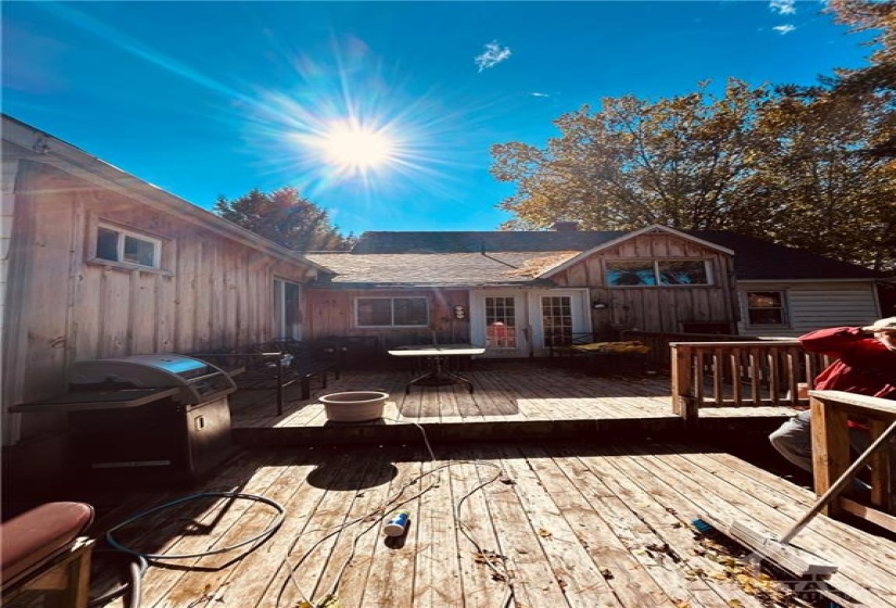 Back deck off enclosed porch room