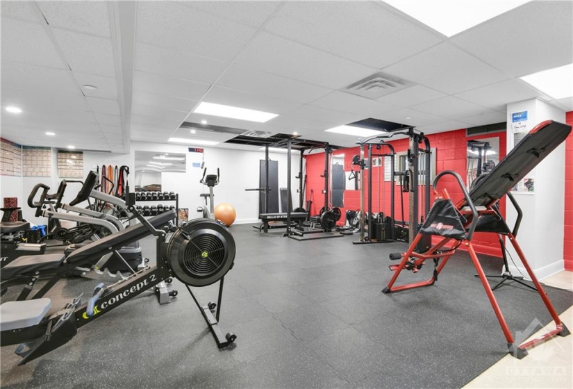 Fitness room and billiard room