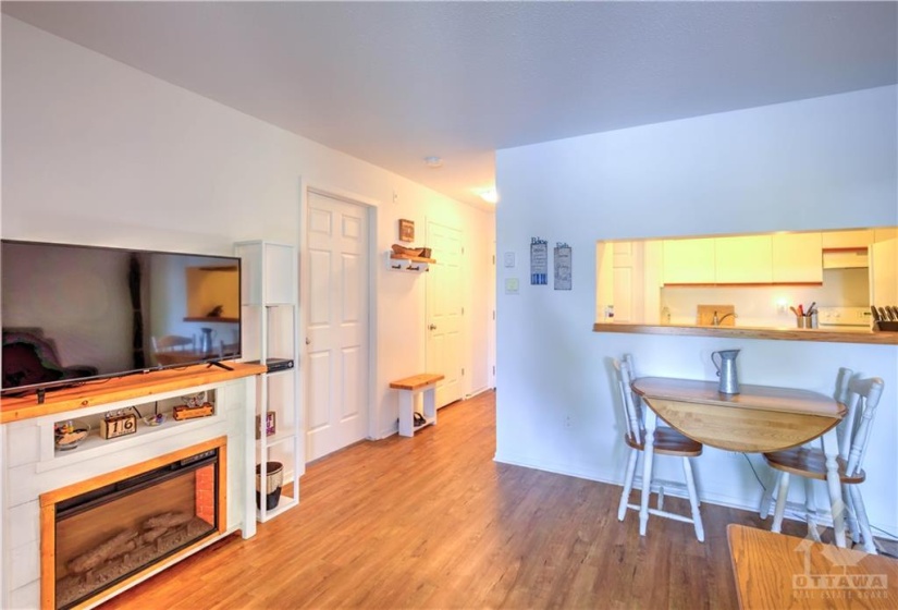 living room and dining room