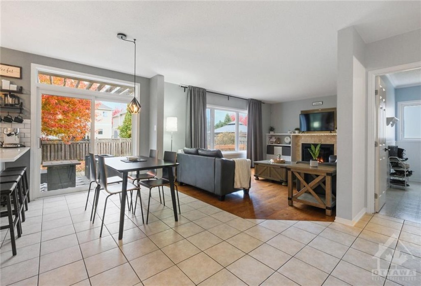 Eating Area with Patio Doors to Deck