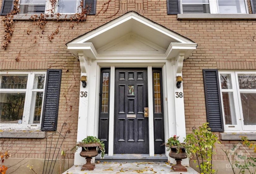 Welcoming entry with period charm.