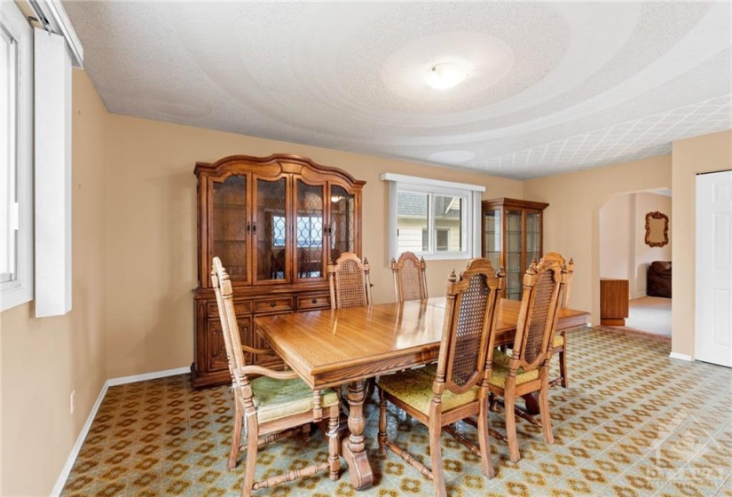 Dining space w/ entry to the living room.