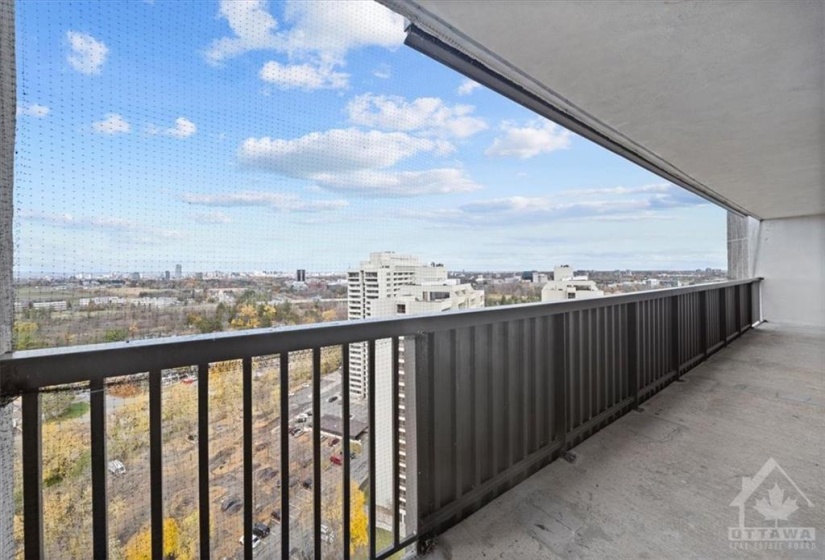 The balcony runs the full length of the condo. Lots or room to enjoy the gorgeous view!