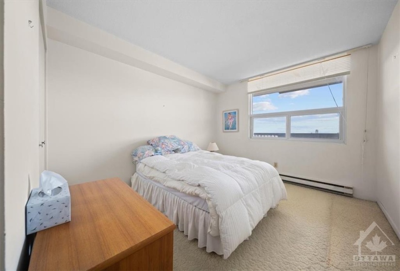 Large primary bedroom can accommodate a King sized bed...